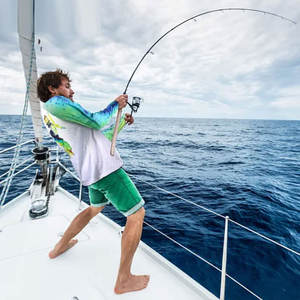 Service OEM, jersey de pêche pour homme personnalisé, léger, en coton/polyester, dernier design, impression par sublimation, taille plus, respirant - Product Image 4