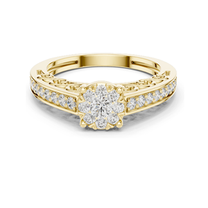 Anillo de Compromiso con Diamante de Laboratorio de 0.504 CT, Corte Brillante, para Mujer, Claridad VVS-VS EF, Oro de 18K, 14K, 10K, Plata 925, Oro Rosa, Amarillo, Blanco - Product Image 2