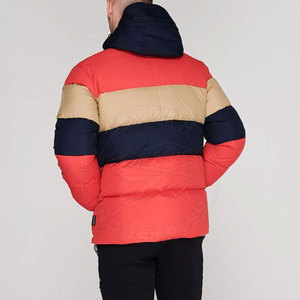 Dernier modèle d'hiver Veste bouffante coupe-vent pour homme Bomber à capuche avec fermeture éclair Poche respirante en laine bulle Toile XL - Product Image 5