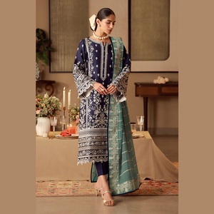 Fancy WS INTERNATIONAL Traje de seda étnico pakistaní Venta caliente Diseñador Recto Salwar Kameez Vestido de Pakistán e India - Product Image 5