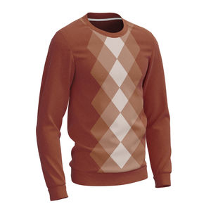 Matériau durable sur mesure pour hommes Pull à argyle à manches longues Vente à chaud Pull à argyle respirant avec de nouveaux designs - Product Image 3
