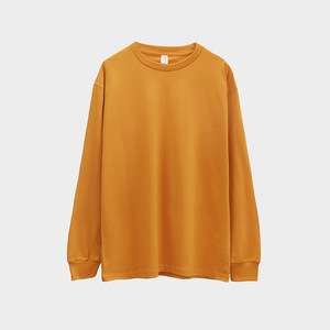 Haute qualité 230Gsm couleur unie décontracté 100% coton hommes t-shirts blanc à manches longues T-shirt pour hommes - Product Image 6