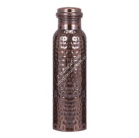 Bouteilles en cuivre martelé sur mesure, 100 % cuivre, 950 ml, double paroi, écologiques, avec paille, pour les magasins de produits santé