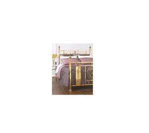 Cadre de lit en laiton massif artisanal de style antique avec tête de lit et pied de lit pour une décoration de chambre à coucher vintage de luxe - Product Image 1