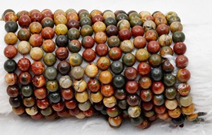 Venta al por Mayor de Cuentas Redondas de Jaspe Picasso Natural de Calidad Superior, 8mm, Cuentas de Piedras Preciosas Originales - Product Image 5