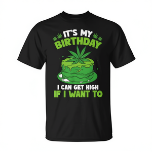 T-Shirt Promozionale 'It's My Birthday Stoner 420' con Foglia di Marijuana per Bambini, Amanti e Fan del Cannabis - Product Image 2