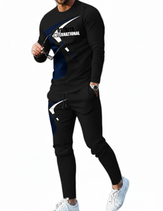 Zipper Sportswear Gym Fitness Training Survêtements Pour Hommes Entièrement Personnalisé Logo Impression Hommes Zip Up Survêtement Ensemble - Product Image 1