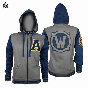 Sweat-shirts à capuche épais en coton personnalisé OEM polaire éponge française entièrement personnalisés pulls à capuche brodés en chenille pour hommes - Product Image 1