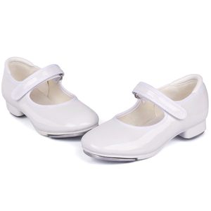 Vente en gros de chaussures de claquettes en cuir verni PU souple avec sangle facile pour filles garçons et tout-petits Petits enfants Grands enfants - Product Image 2