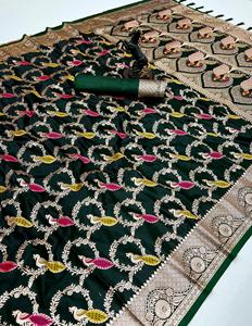 Ragini Festival Satén Seda Saree Ropa india y pakistaní Venta al por mayor de fabricantes indios - Product Image 1