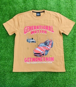 T-shirts à manches courtes surdimensionnés lourds de haute qualité impression DTG personnalisée bouffée imprimé Streetwear 100% coton avec logo avant - Product Image 1