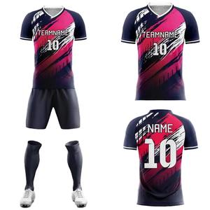 Conjunto de Camiseta de Fútbol de Poliéster, Uniforme de Fútbol Transpirable por Sublimación, Ropa Deportiva Personalizada para Equipos, Fabricación de Logotipos al por Mayor OEM - Product Image 3
