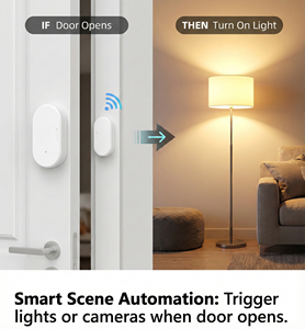 Capteur de porte/fenêtre intelligent ZigBee Daping, sécurité domestique sans fil, alarme antivol compatible avec ZBBridge Alexa - Product Image 5