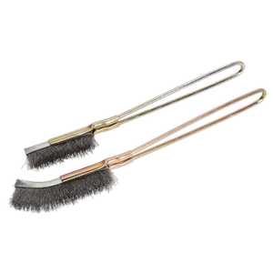 Juego de cepillos de alambre de acero de 2 piezas baratos de China para limpieza de bricolaje con personalización OEM - Product Image 1