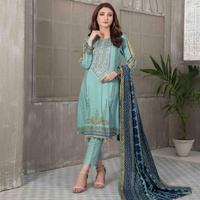 Marca Tawakkal, AROOSA, Conjunto de 3 Piezas Cosido a Medida, Salwar Kameez de Tela Lisa para Uso Diario, para Mujer, Todas las Tallas, Corte Modesto y Perfecto