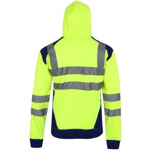 Sweats à capuche de sécurité avec des accents réfléchissants à haute visibilité pour les vêtements de travail en entrepôt à faible luminosité Sweats à capuche en vente à bas prix - Product Image 4