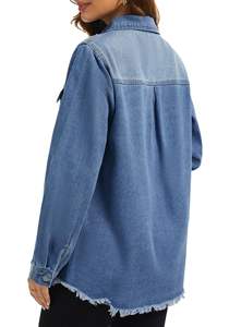 Chaqueta Vaquera de Estilo Urbano para Mujer, Cómoda y Sostenible, Chaqueta Vaquera para Mujer en Venta - Product Image 4