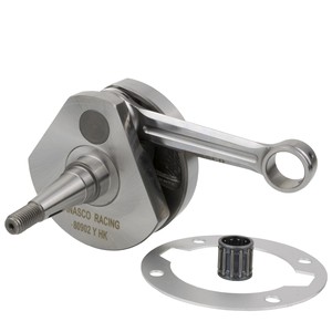 Vilebrequin de moto en acier allié Pinasco pour Street Touring, course de 60 mm avec conicité de 17 mm, pour rénovation/amélioration, avec roulement inclus - Product Image 1