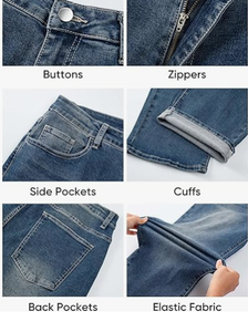 Pantalones Vaqueros de Mezclilla para Mujer, Corte Recto, Transpirables, 100% Algodón, Estilo Skater, Hip Hop, Y2K, Vintage, Holgados, para Verano e Invierno, Ropa Urbana - Product Image 5