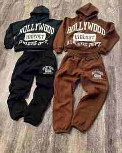 Cómodo chándal de algodón para hombre, detalles de bordado, lavado ácido, diseño personalizado para gimnasio y uso diario - Product Image 3