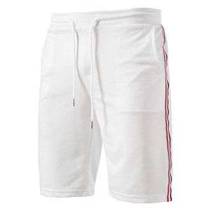 2024 nuevos pantalones cortos de verano Casual Color sólido cómodo algodón hombres pantalones cortos cordón hombres rayas High Street Running Shorts hombres - Product Image 4