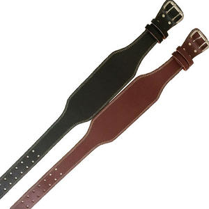 Weightlifting <b>Belt</b> With Three Colour Horizontal Stripes made of Leather Sliver buckle Closure for Gym Strength Training Support - Product Image 4