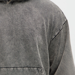 เสื้อมีฮู้ดโอเวอร์ไซส์โชว์ไหล่สำหรับสตรีเสื้อมีฮู้ดสไตล์วินเทจจากหิน420gsm - Product Image 4