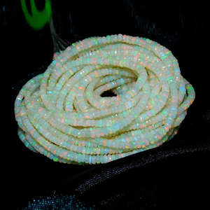 Ethiopian <b>Opal</b> AAA+ Grade Faceted Rondelle Beads 4-5mm 47 Carats for <b>Necklace</b> Making in Individual Bag Packaging - Product Image 4