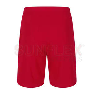 Pantalones cortos de fútbol precio barato de color rojo servicio OEM pantalones cortos de fútbol para adultos pantalones cortos de fútbol equipo personalizado - Product Image 2