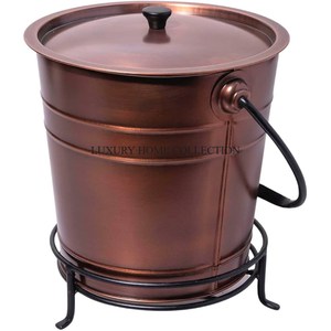 Weather-resistant metal charcoal bucket with reinforced welded joints for added durability and prolonged usage - Product Image 2