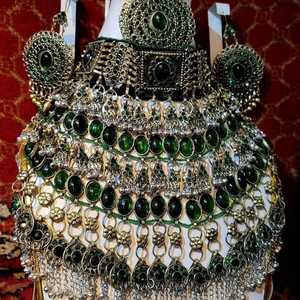 Conjunto de joyería Kuchi afgano collares tribales pendientes Matha Patti Vintage Kuchi Tribal afgano gitano hecho a mano monedas antiguas conjuntos de joyería - Product Image 3