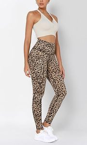 Women's 100% Cotton High Waisted Yoga <b>Leggings</b> <b>with</b> <b>Pockets</b> Tummy Control Non-See Workout Athletic Running Pants - Product Image 6