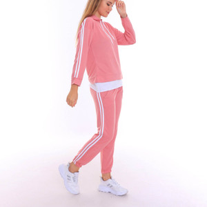 ชุดวอร์มสองชิ้นสำหรับผู้ชายชุดวอร์มผ้าฟลีซซักได้สำหรับกีฬาชุดวอร์มสไตล์วินเทจปักลายได้ตามต้องการ - Product Image 1