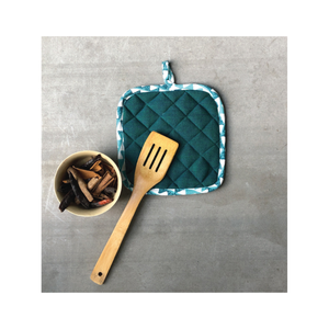 Poignée de cuisine en vrac 100% coton brodé matelassé coussin de four résistant à la chaleur pack de valeur durable OEM ODM logo personnalisé porte-pot - Product Image 4