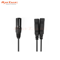Adaptateur de microphone audio professionnel pour Airbus, prise double femelle vers XLR mâle, câble pour casque d'aviation