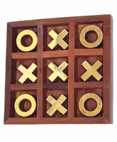 Jeu de puzzle en bois éducatif Tic Tac Toe pour enfants, apprentissage précoce, développement des compétences, développement de la logique et jeu sans écran