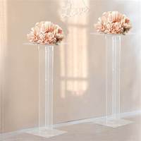 Présentoir à fleurs moderne en contreplaqué transparent et acrylique, étagère d'angle personnalisable pour un montage facile, idéal pour les supermarchés et les fleuristes
