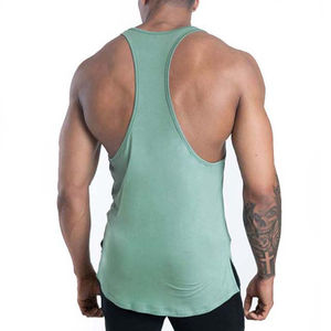 2025 hommes Muscle Fit sans manches entraînement débardeur 100% coton Logo personnalisé dernière conception tricoté blanc impression motif compétitif - Product Image 5