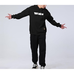 Meilleure vente de 100% coton à manches longues épaule pente col rond imprimé confortable grande taille pull à capuche pour hommes - Product Image 5