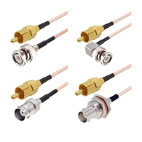 Câble RG316 BNC mâle vers RCA mâle 50 Ohm, rallonge coaxiale RF RG-316, cordon de raccordement vidéo, adaptateur BNC vers RCA
