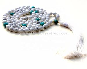 Tendance Howlite Onyx Gemstone Gland Yoga Bijoux Mala 108 Perles Perle Cristal De Guérison Naturelle Piedras Naturales Chaînes - Product Image 5