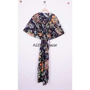 Handmade <b>Kaftan</b> Cotton <b>Kaftan</b> Plus Size Regular Size Caftan Resort Wear Cotton Lounge Wear Cotton Sleepwear Nightie - Product Image 5