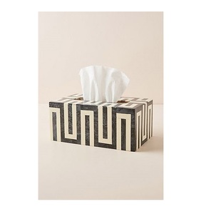 Vaisselle de table de qualité standard avec support de boîte à mouchoirs en incrustation d'os et couleur personnalisée et porte-mouchoirs avec polissage à la main et travail - Product Image 2