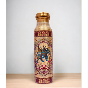 ขวดน้ำทองแดงบริสุทธิ์ 99.1% ขนาด 32 ออนซ์ เป็นมิตรกับสิ่งแวดล้อม พร้อมเคลือบป้องกันการกัดกร่อน ฝาเกลียว พิมพ์ลายตามสั่ง สำหรับของขวัญส่งเสริมการขาย - Product Image 1