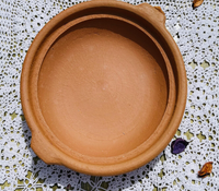 Tajine traditionnelle plate faite à la main sans plomb, ustensiles de cuisine marocain faits à la main