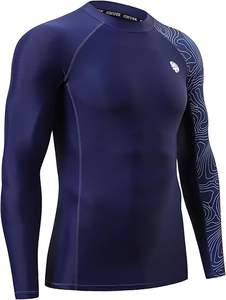 ชุดป้องกันผดผื่นแขนยาวสำหรับผู้ชายพิมพ์ลายซับลิเมตและระบายอากาศได้ดีสำหรับกีฬาพร้อมโลโก้บนเสื้อตามสั่ง - Product Image 3