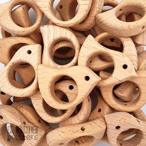 ลูกปัดไม้และแหวน รูปทรงและสีตามสั่ง ลูกปัดไม้รูปทรงและขนาดต่างๆ ผลิตด้วยมือ งานฝีมืออินเดีย - Product Image 4