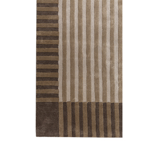 Tapis tufté à la main Caliedo en laine et viscose rayé ivoire, rectangulaire 4m pour salon, épaisseur 10mm pour adolescents - Tnq-3309 - Product Image 4