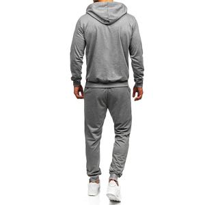 Ensemble pantalon de survêtement et sweat à capuche pour hommes avec logo de haute qualité Ensemble pantalon de survêtement en coton et sweat à capuche zippé - Product Image 4