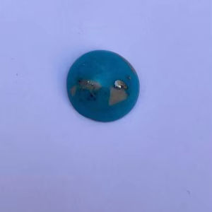พลอยเทอร์ควอยซ์แท้ธรรมชาติ สีน้ำเงินเข้ม คุณภาพสูง ขนาด 13 มม. น้ำหนัก 6.15 กะรัต จากผู้ส่งออกในอินเดีย สำหรับทำเครื่องประดับ - Product Image 1